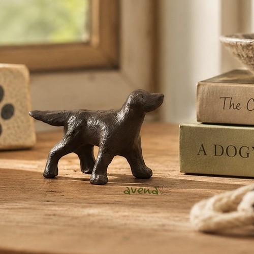 Cast iron mini dog figurine - dog,