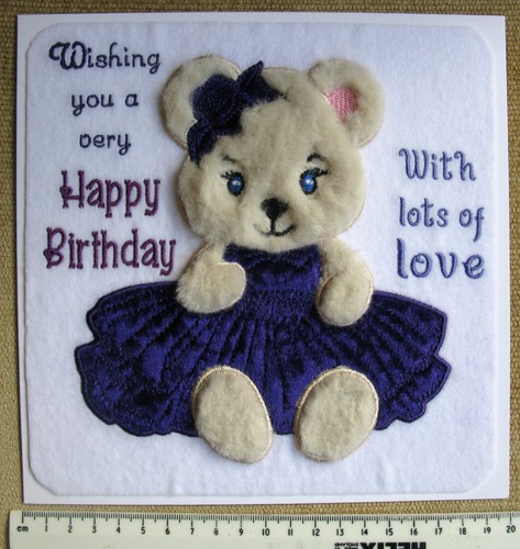 Cute furry bear birthday card - furry,