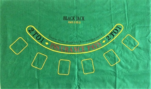 Blackjack layout table top - layout, mat