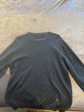 Mens Louis Vuitton Damier Knit Charcoal Grey Jumper - Size S/M