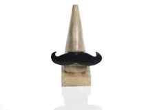 Wooden Spectacle Holder with Black Moustache for Eyeglass Home Decor Display