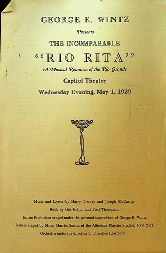 Rio rita playbill capitol - rita,