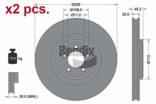 X2 PCS FRONT BRAKE DISC ROTOS X2 PCS SET BDS1703HC BENDIX BRAKING I