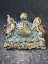 Manchester Pals Service Battalion, Genuine British Army WW1 Cap Badge.