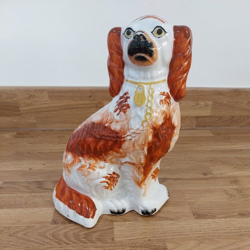 Antique staffordshire spaniel - staffordshire,