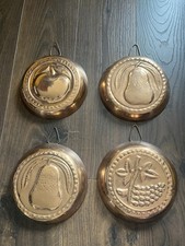 Set of 4 Vintage Brass Copper