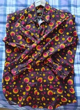 Men's Retro Funky 70s Dots & Spots Psychedelic Shirt