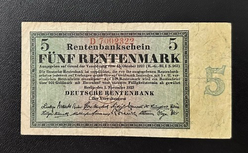 Germany rentenmark 1923 - 5,