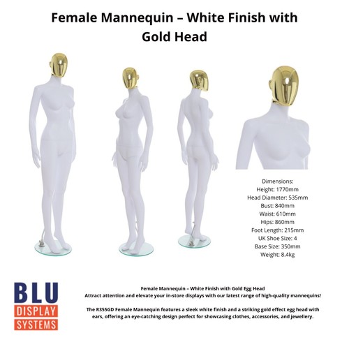 Mannequin female white - white, finish