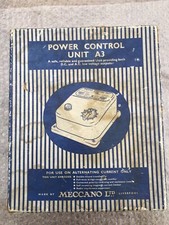 Vintage Meccano Power Control Unit A3 In Original Box Great Condition