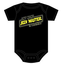JEDI IN TRAINING STAR WARS PERSONALISED BABY GROW VEST BODYSUIT BOY GIRL 0-18 M