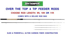 RON THOMPSON 24-TON CARBON O.T.T OVER THE TOP 2pc 4 TIP POWER FEEDER ROD QUIVER