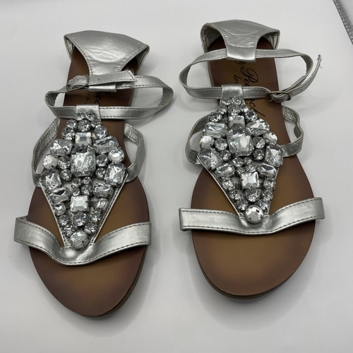 Silver pretty sandals - silver,