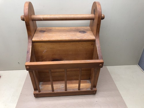 Handmade wooden magazine rack - magazine,