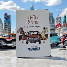 Metal Morris Mini Metal Advertising Sign. 21cmx15cm. Slight Bending On Corners