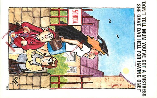 Picture postcard comic - picture, postcard-:comic
