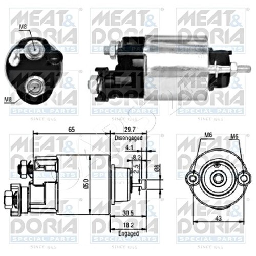 Starter solenoid switch fits - starter,