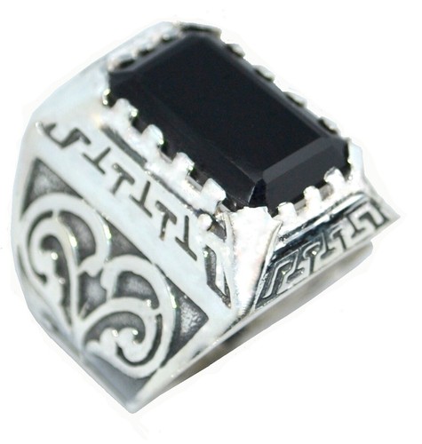 Chunky 14gm emerald cut black - chunky,