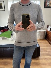 Next Cashmere Blend Jumper Size M Grey