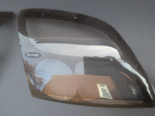 Head lamp protectors for Vauxhall Vectra C (non-facelift) Carbon effect