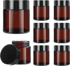 200ml Amber Glass Jars, 8 Pack