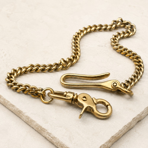 Solid brass wallet chain - solid,