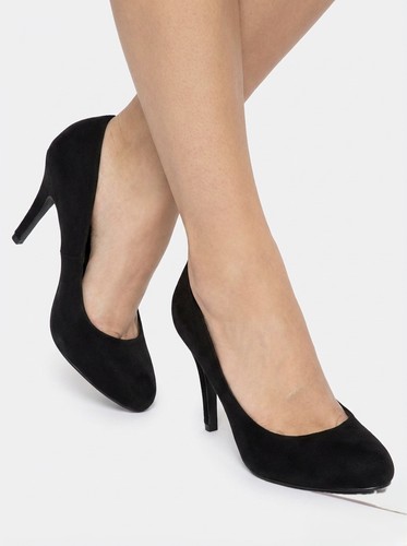 Miss black court shoes - miss,