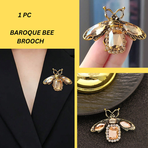 Vintage baroque bee brooch - bee,