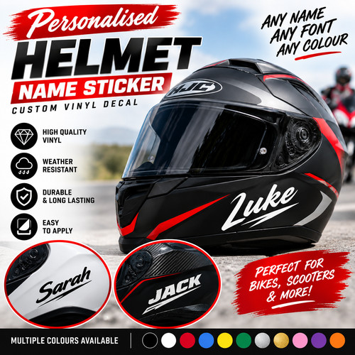 Personalised helmet name - personalised,