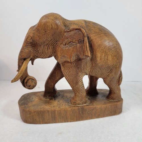 Wooden handcarved elephant - handcarved,