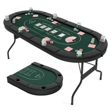 COSTWAY Foldable Poker Table 8