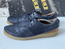 CLARKS ACTIVE AIR Navy Blue Leather Lace Up Shoes UK Size 10 G, EU Size 44.5