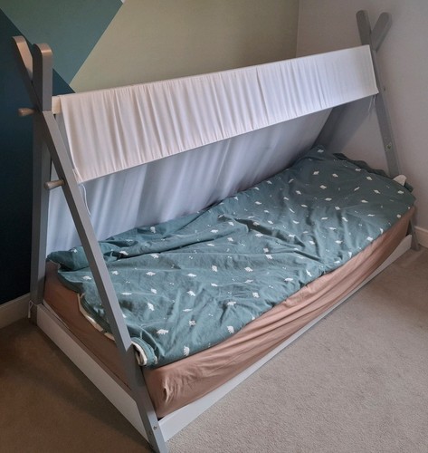 Kids white wooden tipi bed - kids,