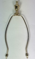 11" Top Quality Vintage Cast Brass Lamp Harp Shade Carrier Round Ball Finial,