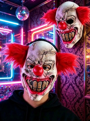 Scary killer clown mask - scary,