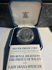 Royal Mint 1981 Prince Of Wales And Lady Diana Spencer Silver Proof Coin  vgc