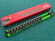 1x new boxed snap on tools usa green 1/4" drive lock a socket rail , list £66