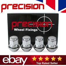 Wheel Nuts For Ford Fiesta - Set of 4 - Silver Chrome - 60 Degree - 12mm x 1.5