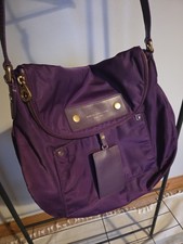Marc Jacobs Purple Slouch Bag Shoulder Hand Tote Large Purse Handbag Designer