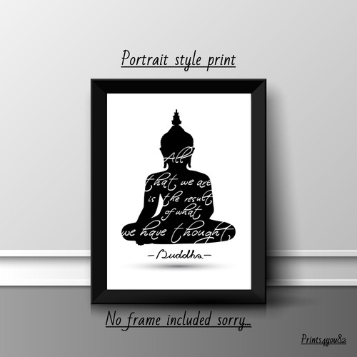 Buddha quote print - , a4