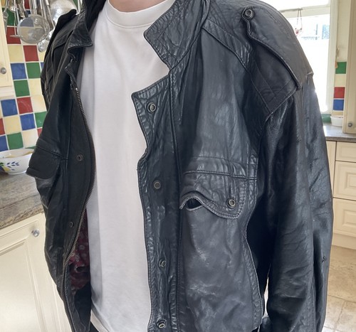 Leather flying jacket - leather,