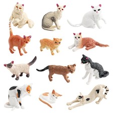 12Pcs Cat Craft Figure