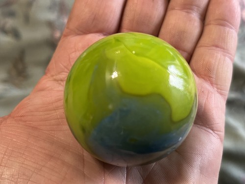 Large green blue - green,, white