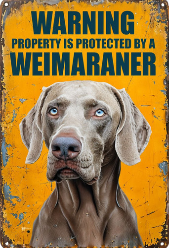 Warning weimaraner security - warning,