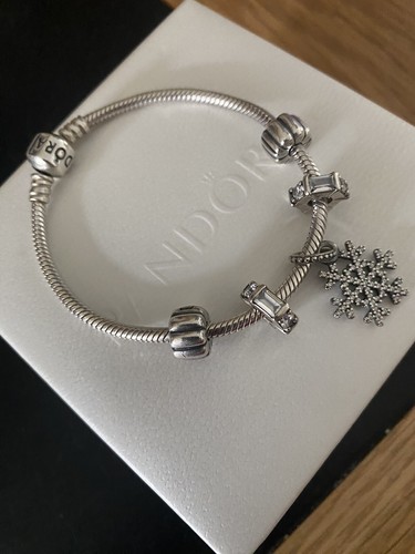 Pandora silver 18cm bracelet - pandora,