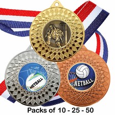 Netball Medals & Ribbons