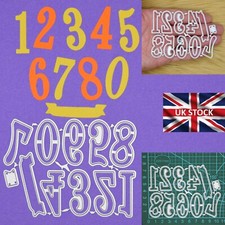 Numbers + Banner Metal Cutting Dies Set, Card making, Scrapbooking, Crafts, A7