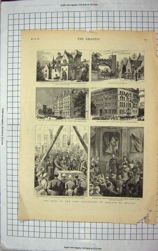 Antique old print 1884 lord - antique,