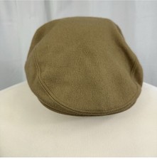 BURBERRY NEWSBOY HAT CAP BROWN TAN WOOL MADE IN ENGLAND MENS USED SIZE M/L