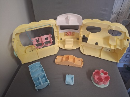 Sylvanian rainbow nursery bus - sylvanian,
